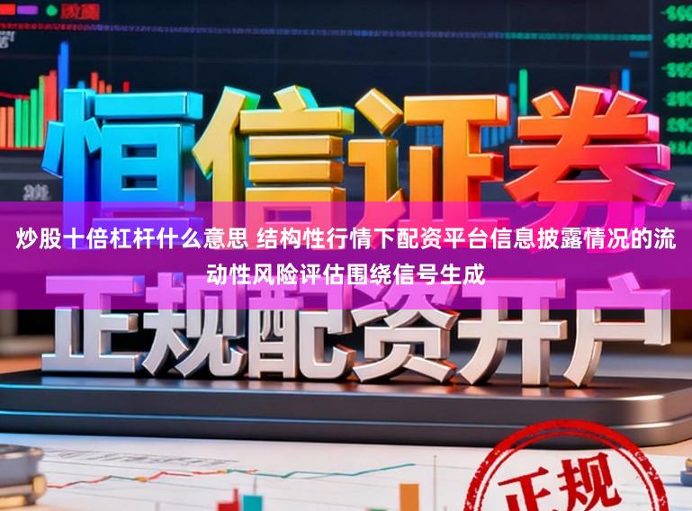 炒股十倍杠杆什么意思 结构性行情下配资平台信息披露情况的流动性风险评估围绕信号生成